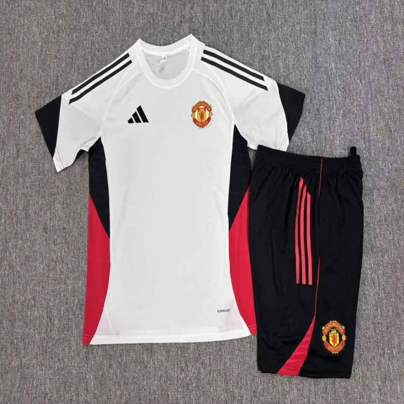 Manchester United 2025/26 Kinder Trainingsanzug weiß