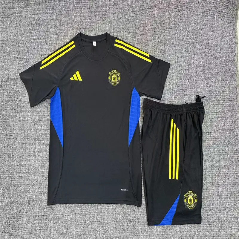 Manchester United 2025/26 Ensemble Entraînement Enfan noir