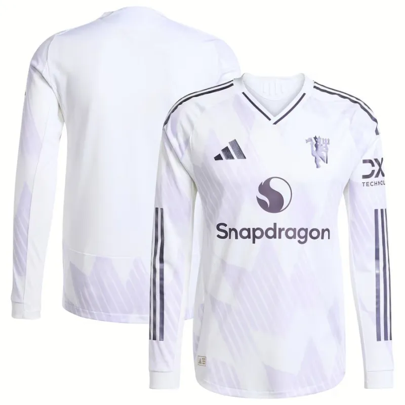 Manchester United 2025/26 Maglia da trasferta a maniche lunghe - Bianco
