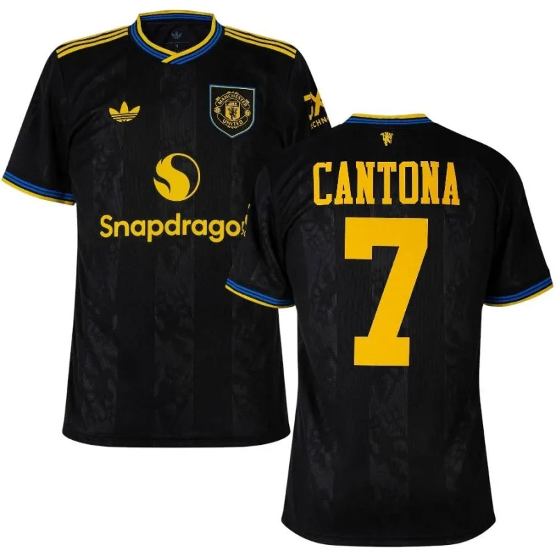 Manchester United CANTONA 2025/26 Drittes Trikot - Schwarz