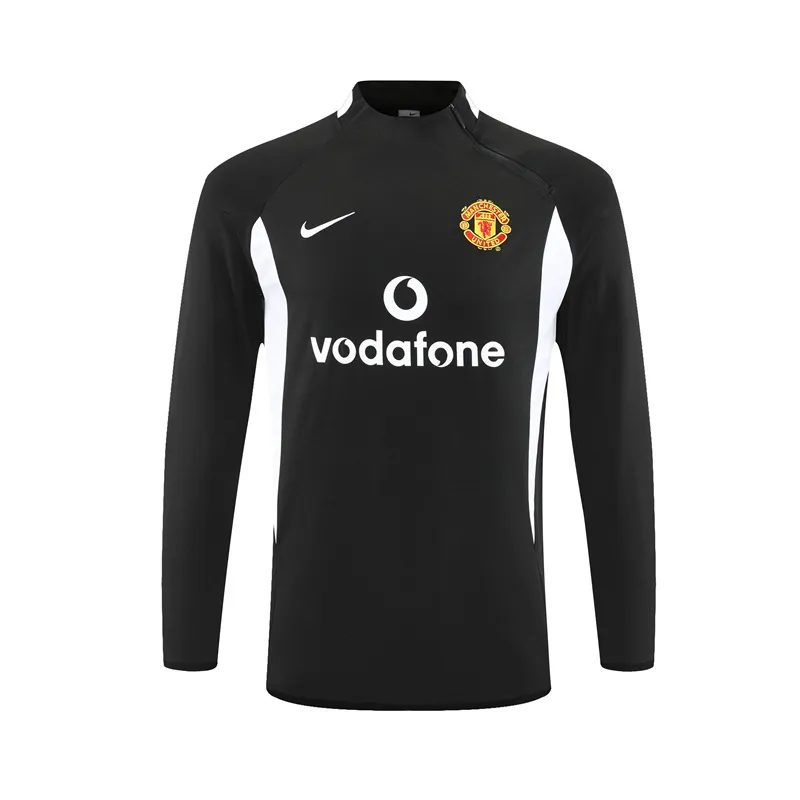 Manchester United 2002/03 Vintage Sportbekleidung Schwarz