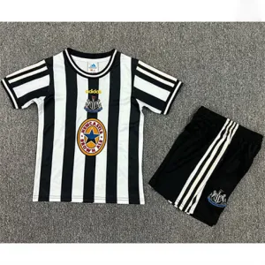 Newcastle United 1997-99 Kids Home Retro Jersey - Black/White