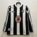 Newcastle United 1995-97 Retro Heimtrikot mit langen Ärmeln - Schwarz/Weiß