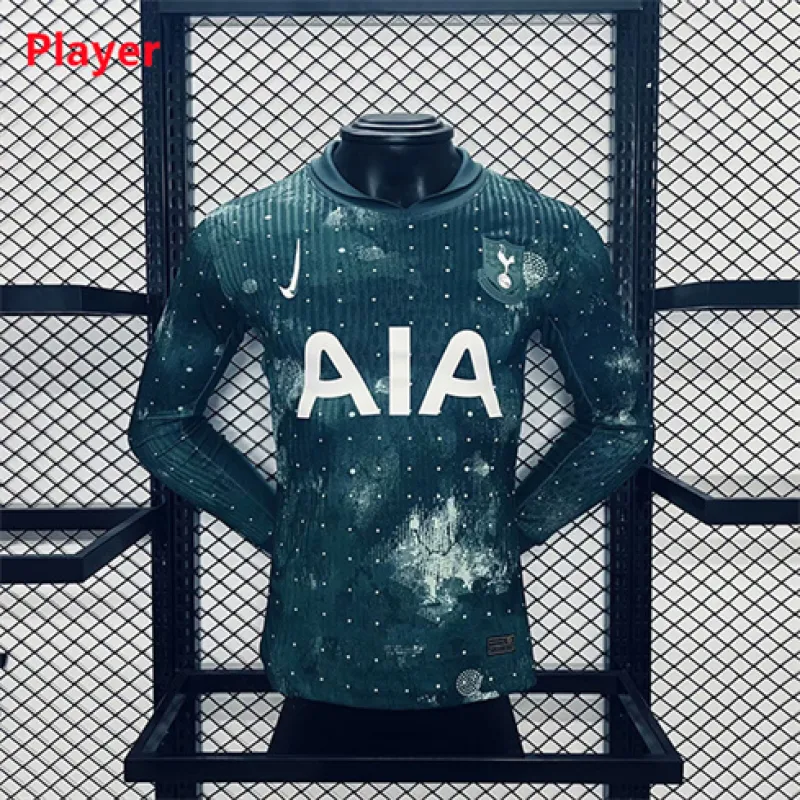 Tottenham Hotspur 2024/25 Drittes Langarmtrikot - Spielerausgabe - Emailgrün
