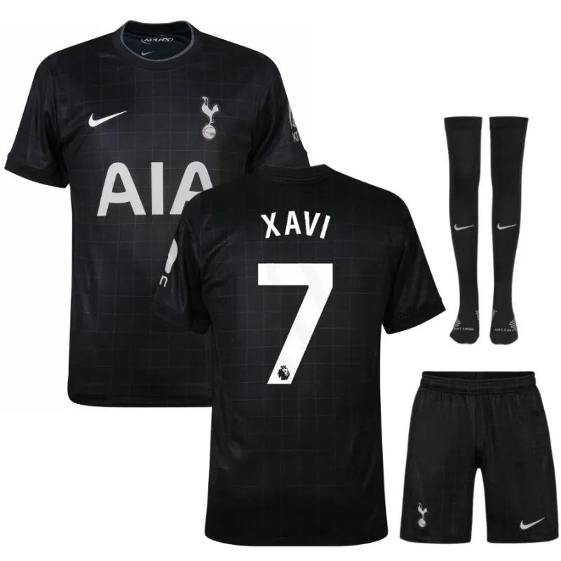 Tottenham Hotspur XAVI 2025/26 Maillot extérieur Enfant avec Short - Noir