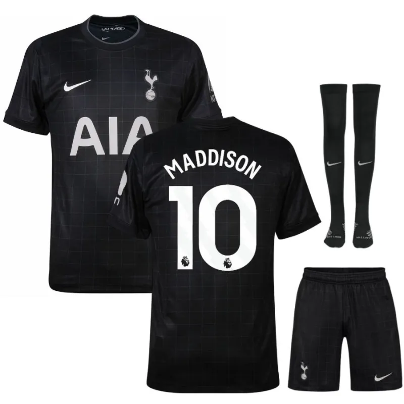 Tottenham Hotspur MADDISON 2025/26 Maillot extérieur Enfant avec Short - Noir