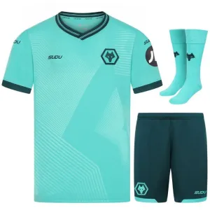 Wolves Kids Kit Set 2025/26 Away - Green