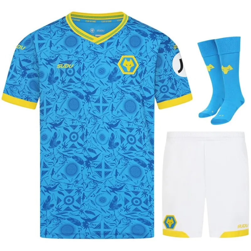 Wolves 2025/26 Camiseta Third Niño con Pantalones - Azul
