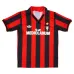 AC Milan 1990/91 Camiseta retro local - Roja/Negra