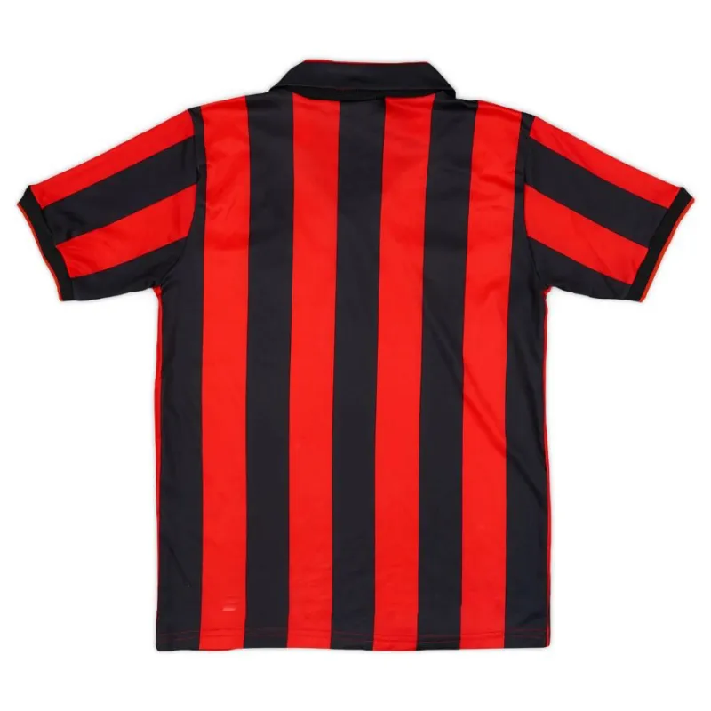 AC Milan 1990/91 Camiseta retro local - Roja/Negra