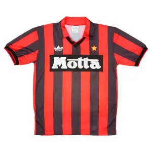 AC Milan 1992/93 Camiseta retro local - Roja/Negra