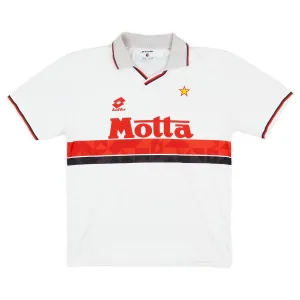 AC Milan 1993/94 Camiseta retro de visitante - Blanca