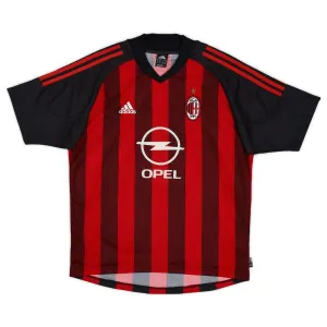 AC Milan 2002/03 Camiseta retro local - Roja/Negra