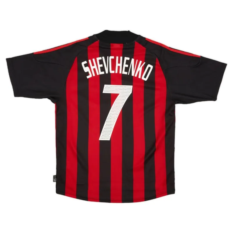 AC Milan SHEVCHENKO 2002/03 Camiseta retro local - Roja/Negra