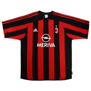 AC Milan 2003/04 Camiseta retro local - Roja/Negra