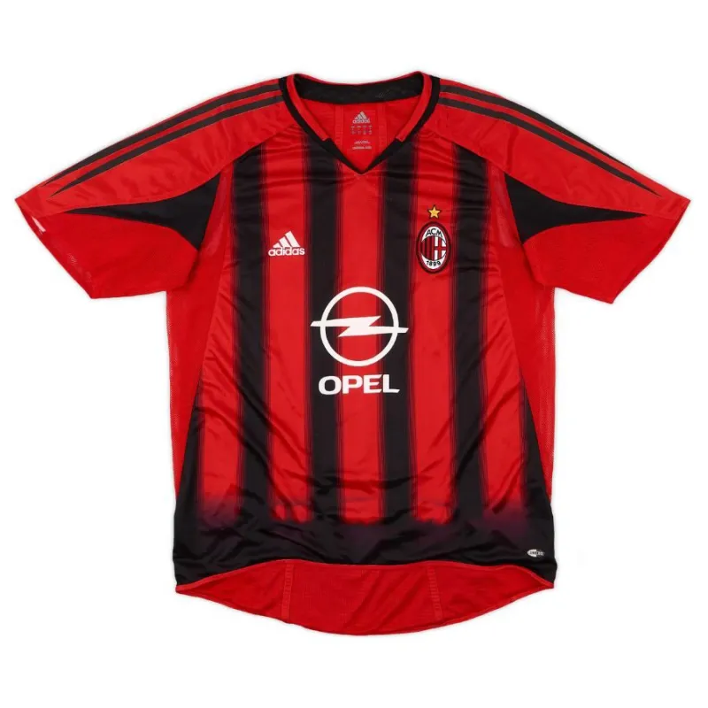 AC Mailand 2004/05 Retro-Heimtrikot - Rot/Schwarz