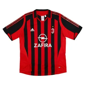 AC Milan 2005/06 Camiseta retro local - Roja/Negra