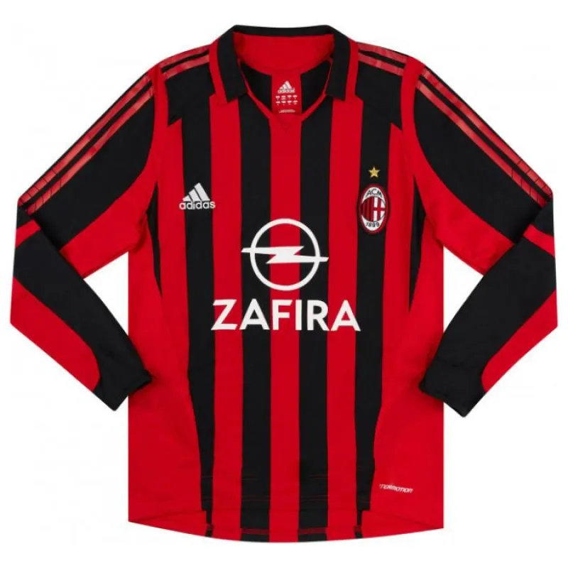 AC Milan CAFU 2005/06 Camiseta retro de casa de manga larga - Roja/Negra