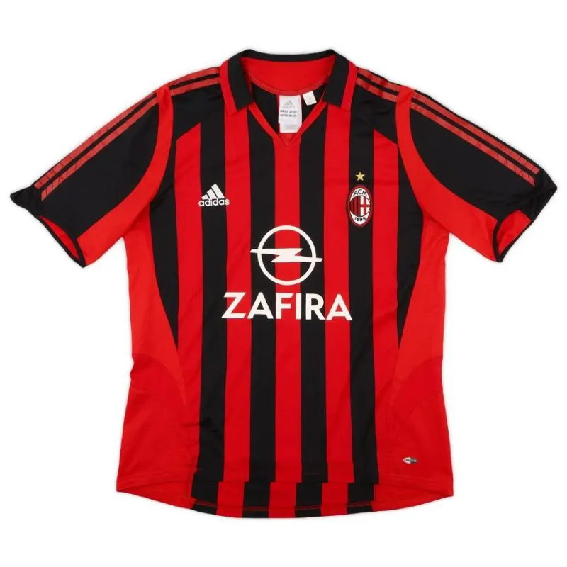 AC Milan MALDINI 2005/06 Camiseta retro local - Roja/Negra