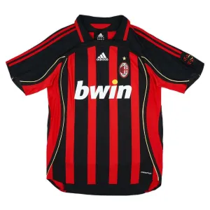 AC Milan 2006/07 Camiseta retro local - Roja/Negra