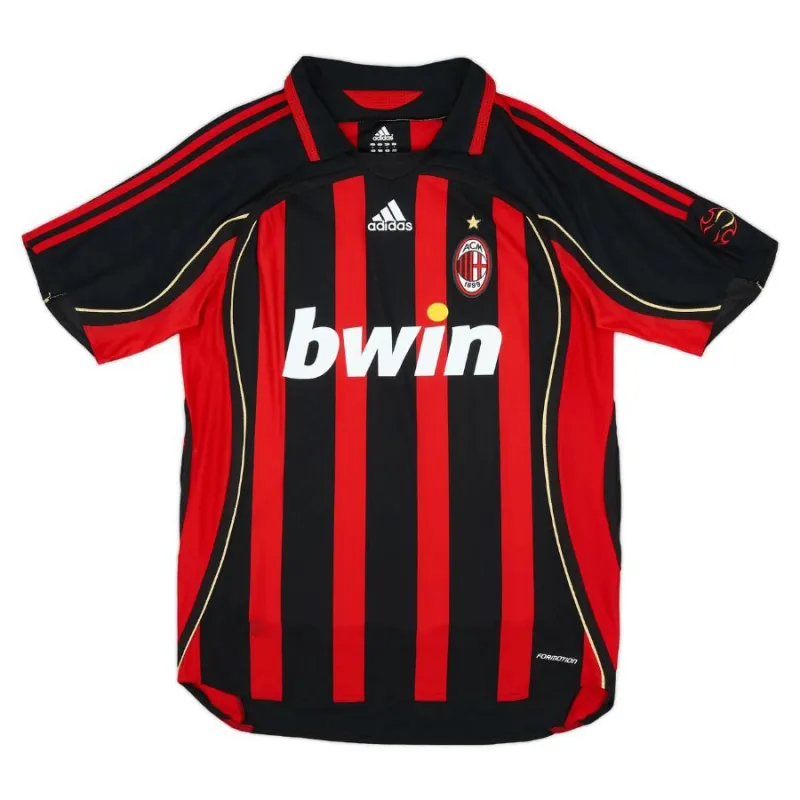 AC Mailand 2006/07 Retro-Heimtrikot - Rot/Schwarz