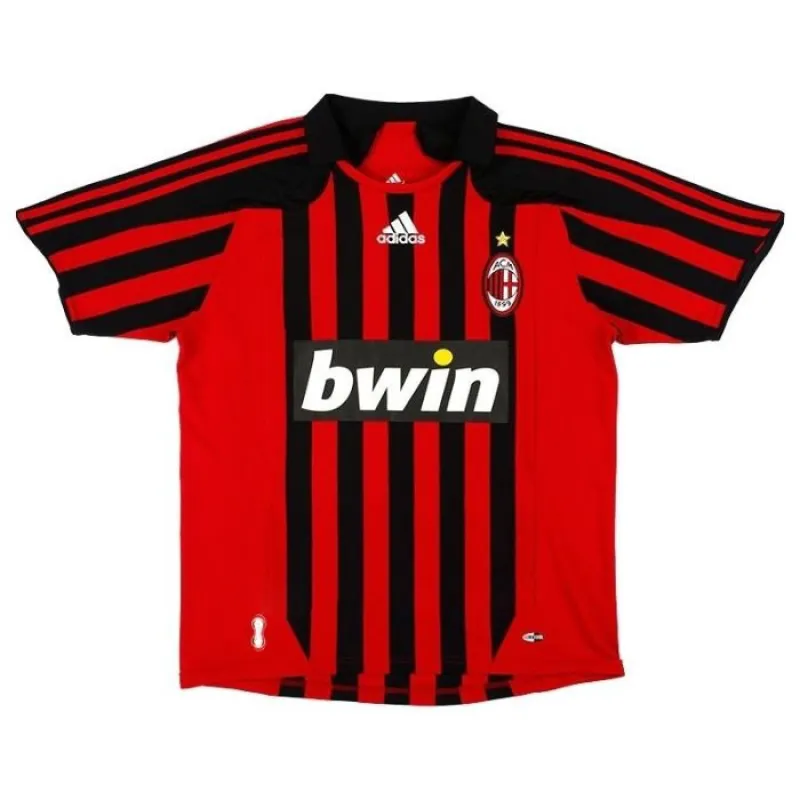 AC Milan GATTUSO 2007/08 Camiseta retro local - Roja/Negra