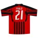 AC Milan PIRLO 2007/08 Camiseta retro de casa de manga larga - Roja/Negra