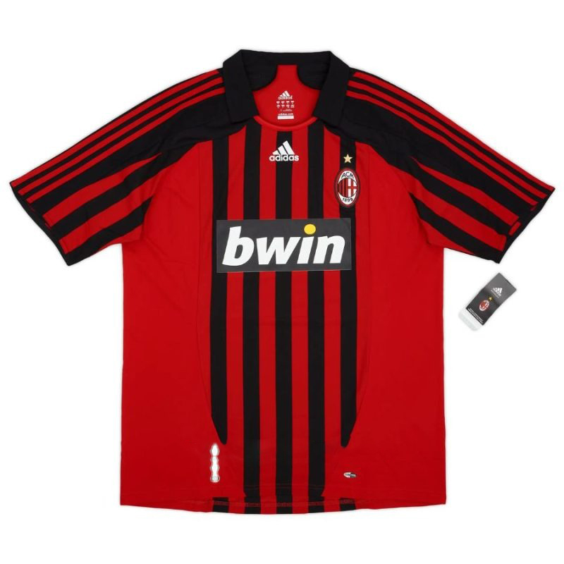 AC Milan RONALDO 2007/08 Camiseta retro local - Roja/Negra