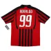 AC Milan RONALDO 2007/08 Camiseta retro local - Roja/Negra