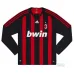 AC Mailand 2008/09 Retro-Heimtrikot mit langen Ärmeln - Rot/Schwarz