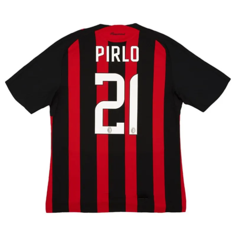 AC Milan PIRLO 2008/09 Camiseta retro local - Roja/Negra