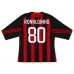 AC Milan RONALDINHO 2008/09 Camiseta retro de casa de manga larga - Roja/Negra