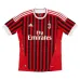 AC Milan 2011/12 Camiseta retro local - Roja/Negra