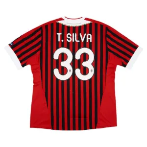 AC Milan T.SILVA 2011/12 Retro Home Jersey - Red/Black