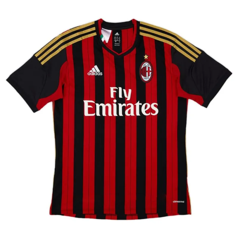 AC Mailand 2013/14 Retro-Heimtrikot - Rot/Schwarz