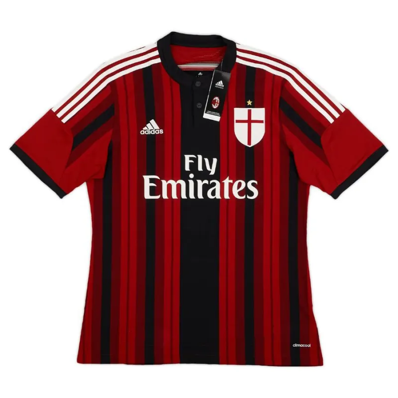AC Milan 2014/15 Camiseta retro local - Roja/Negra