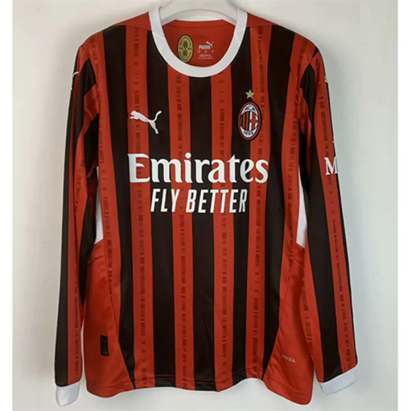 AC Milan Langarm-Hometeam-Trikot 2024/25 - Rot