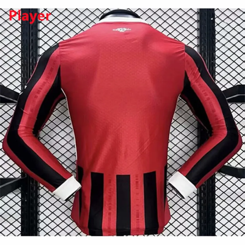 Camiseta de casa de manga larga 2024/25 del AC Milan - Jugador - Roja