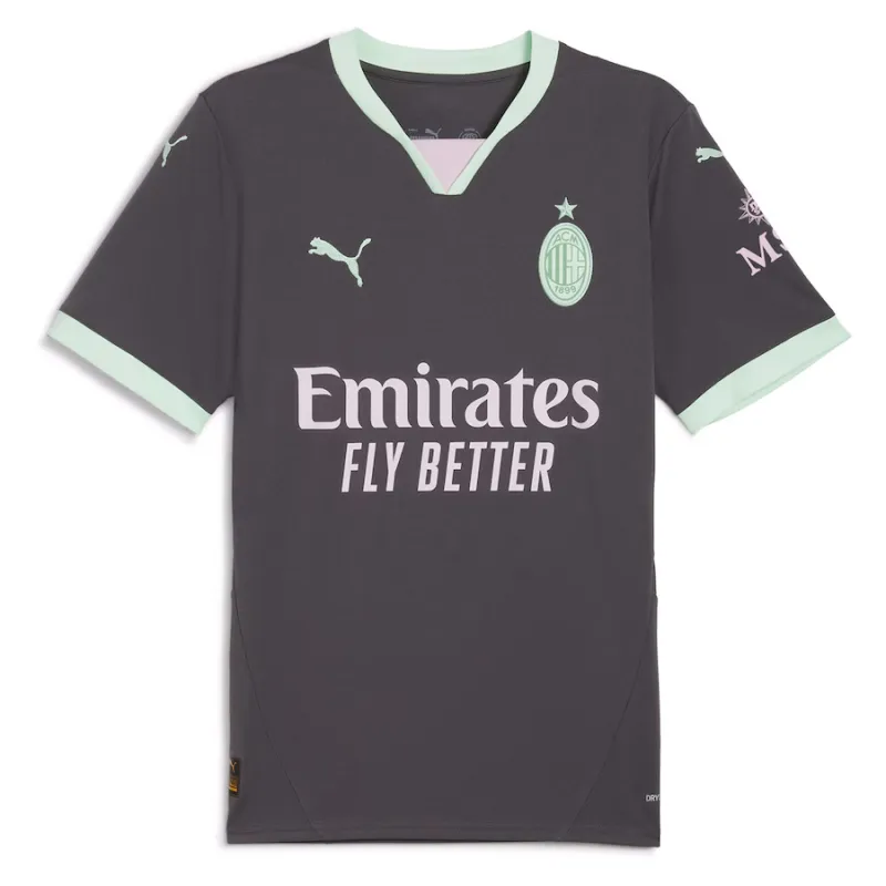 Christian Pulisics AC Milan 2024/25 Drittes Trikot - Kohlenstoffgrau