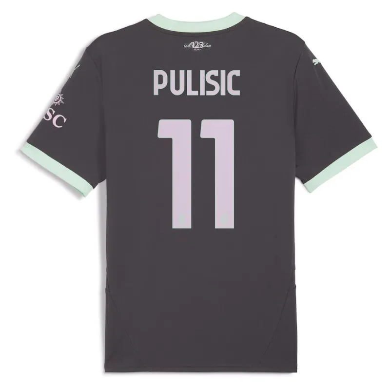 Christian Pulisics AC Milan 2024/25 Drittes Trikot - Kohlenstoffgrau