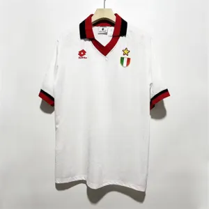 Camiseta retro de casa del AC Milan 1993/94 de la UEFA Champions League - Blanca