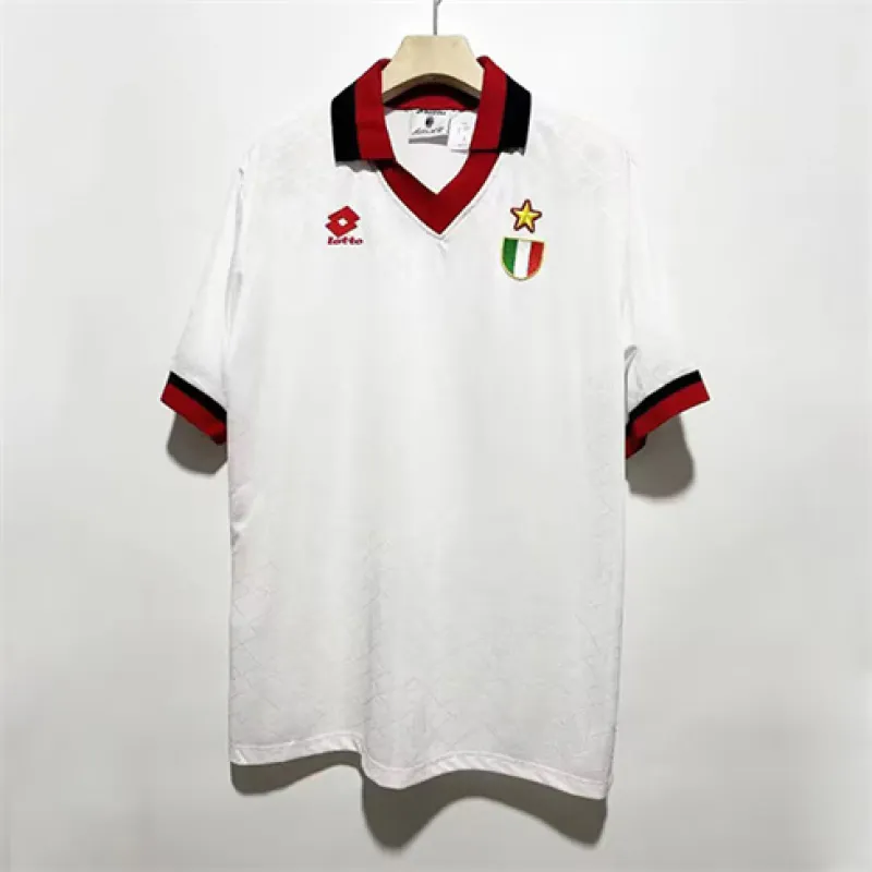 Camiseta retro de casa del AC Milan 1993/94 de la UEFA Champions League - Blanca