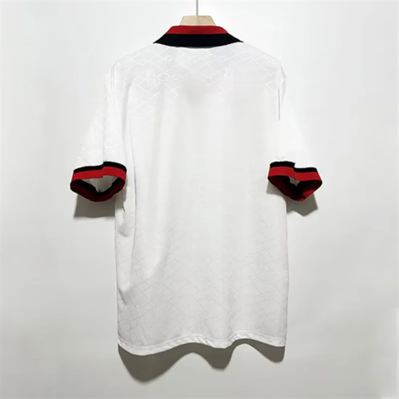 Camiseta retro de casa del AC Milan 1993/94 de la UEFA Champions League - Blanca