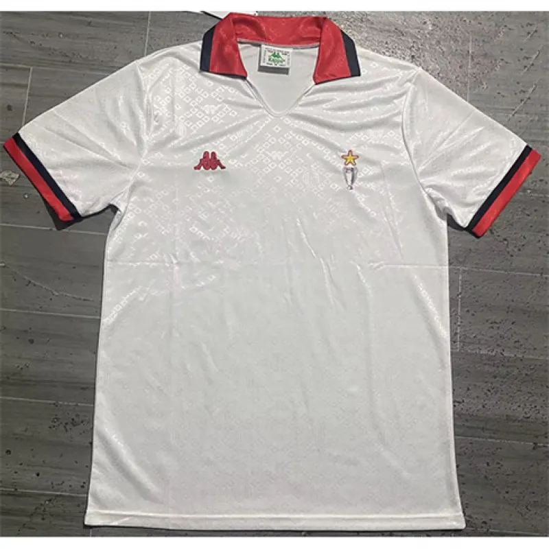 Camiseta de AC Milan 1988/89 de la UEFA Champions League - Exterior - Blanca