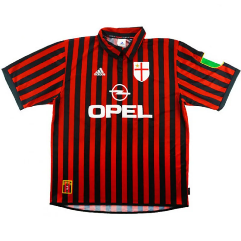 Camiseta retro de casa del centenario del AC Milan 1999/00 - Roja