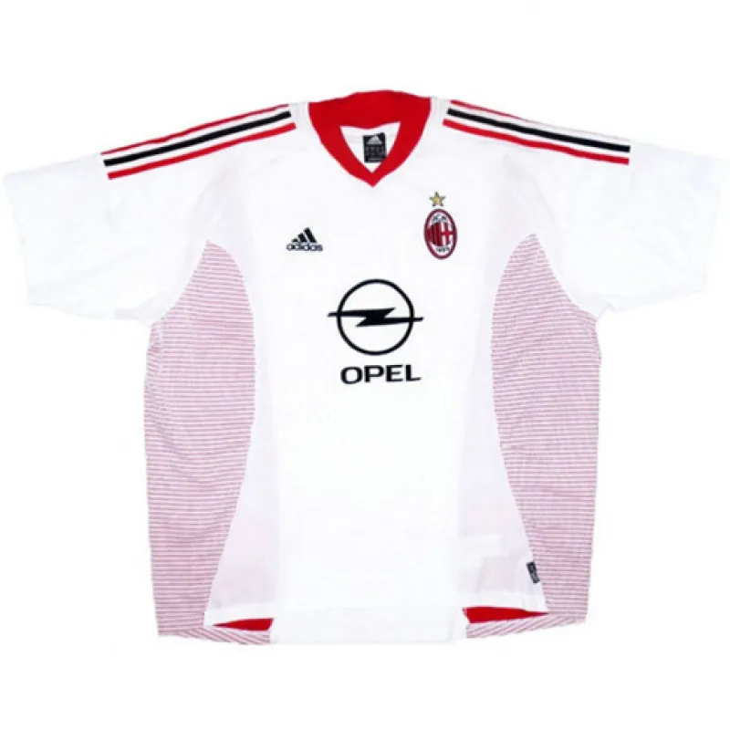 Camiseta retro de visitante del AC Milan 2002/03 - Blanca