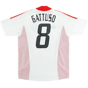 Gennaro Gattuso's AC Milan 2002/03 Away Retro No.8 Jersey - White