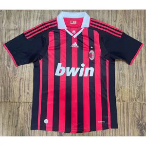 Maillot rétro de domicile de l'AC Milan 2009/10 - Gros - Rouge