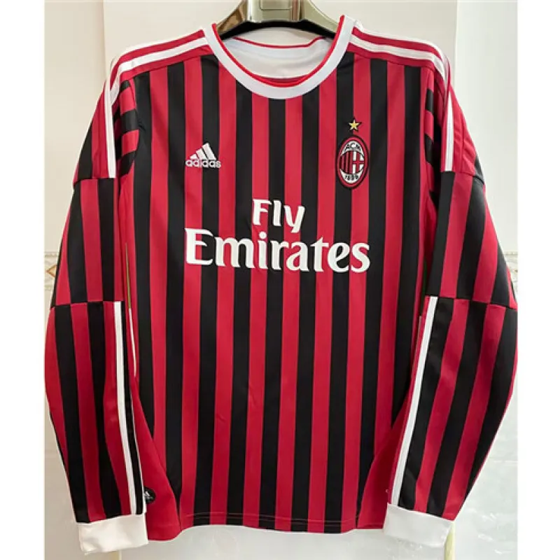 Camiseta retro de local de mangas largas del AC Milan 2011/12 - Roja