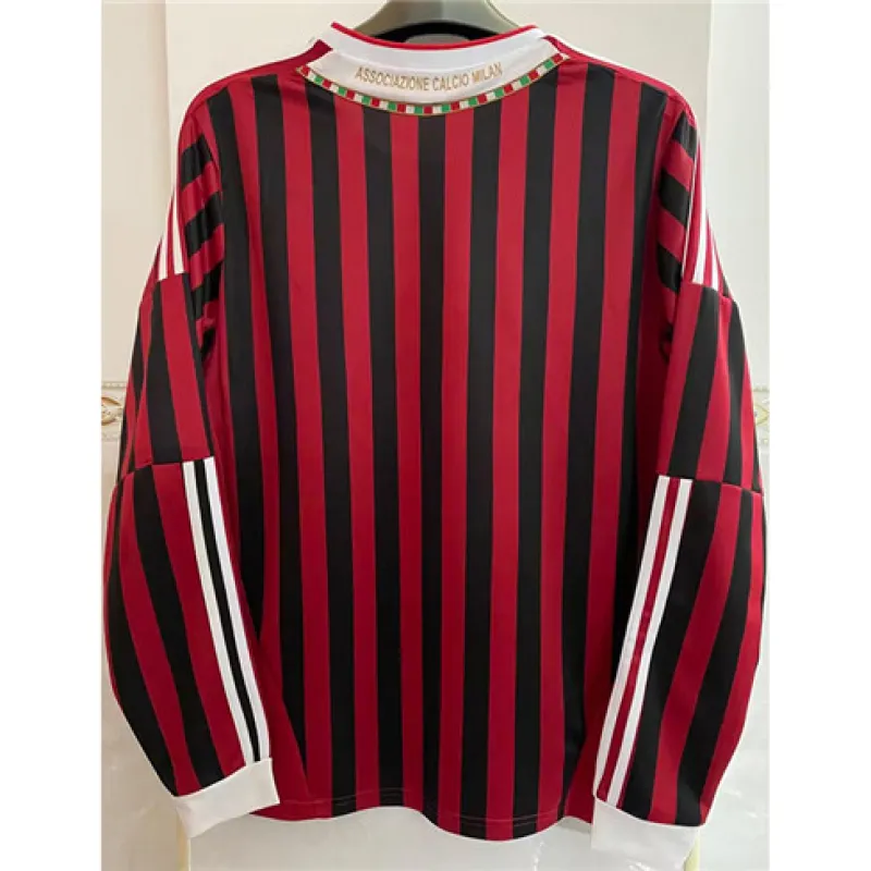 Camiseta retro de local de mangas largas del AC Milan 2011/12 - Roja